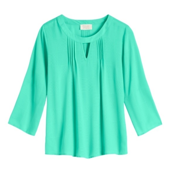 🆕 Stitchfix Crescent Blouse Tybalt Keyhole Top - Picture 1 of 7